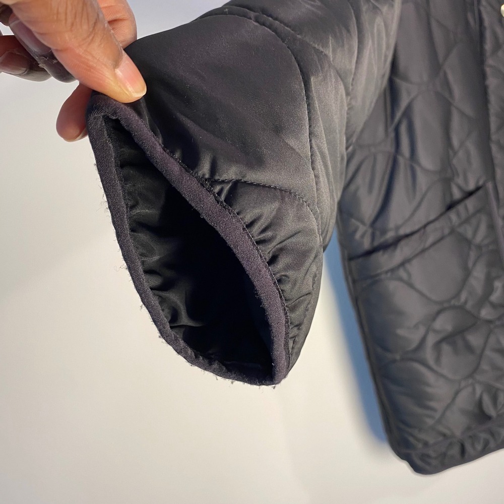 QUINCE Featherless Quilted Long Puffer Jacket XL Black Down Alternative Travel - Picture 4 of 13